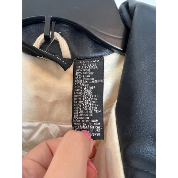 Vintage Rocawear Beige & Black Mens Jacket Varsity Wool Blend - Picture 5 of 6